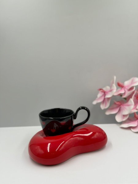 مج مع صحن قلب